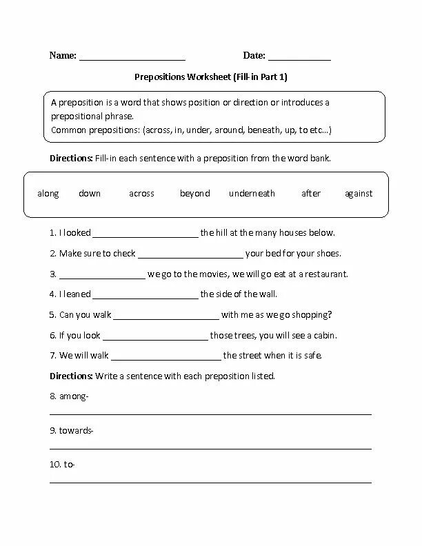 Fill in the preposition off. Prepositional phrases worksheet. prepositions worksheet in the middle. fill in the prepositions. phrases with prepositions worksheets.