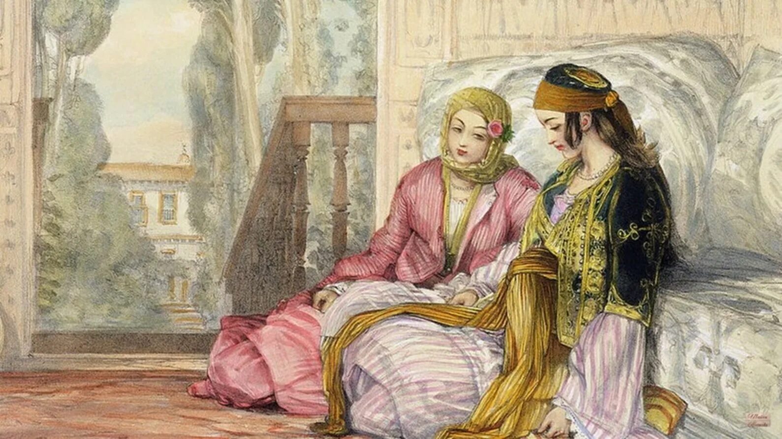 наложница фармацевт. итальянский художник amadeo simonetti (1874-1922). пьер жиро художник. людвиг дойч (1855 -1935). балет бахчисарайский фонтан мария и хан.