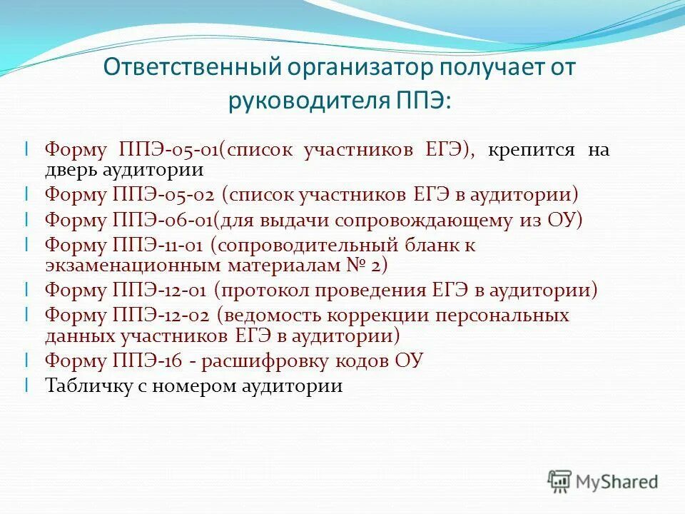 Функциональные обязанности руководителя ппэ гиа 9. Кто получает у руководителя ппэ. Кто получает у руководителя ппэ. Пункт проведения егэ. Аудитории для участника егэ.