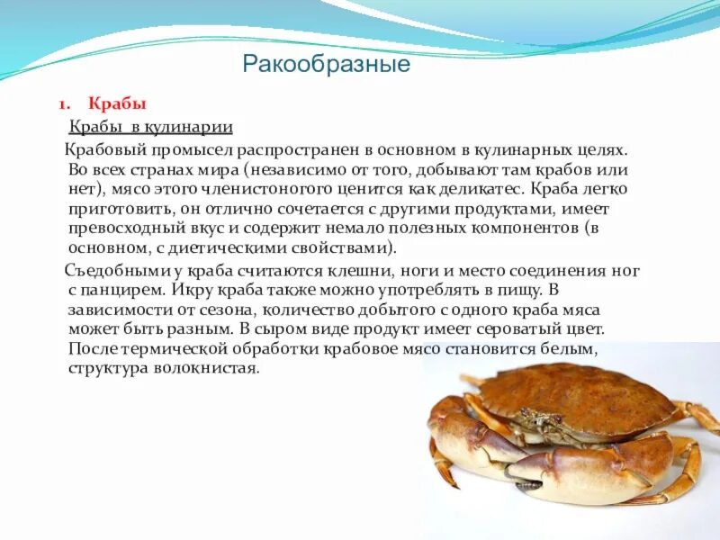 Приготовление ракообразных. Приготовление ракообразных