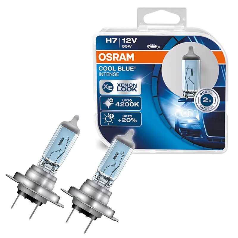 Осрам н7 64210cbi. Osram cool Blue intense h7 12v 55w 64210cbi. Лампочки Osram cool Blue intense h7. Лампы h7 Осрам кул Блю.