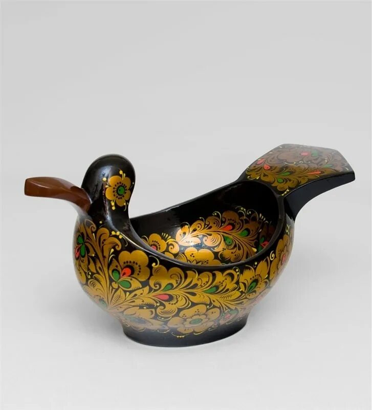 Хохломская роспись ковшик. Хохлома 'ковш 'утка'. Хохлома ковш. Хохломская роспись ковш утка. Ковши хохлома.