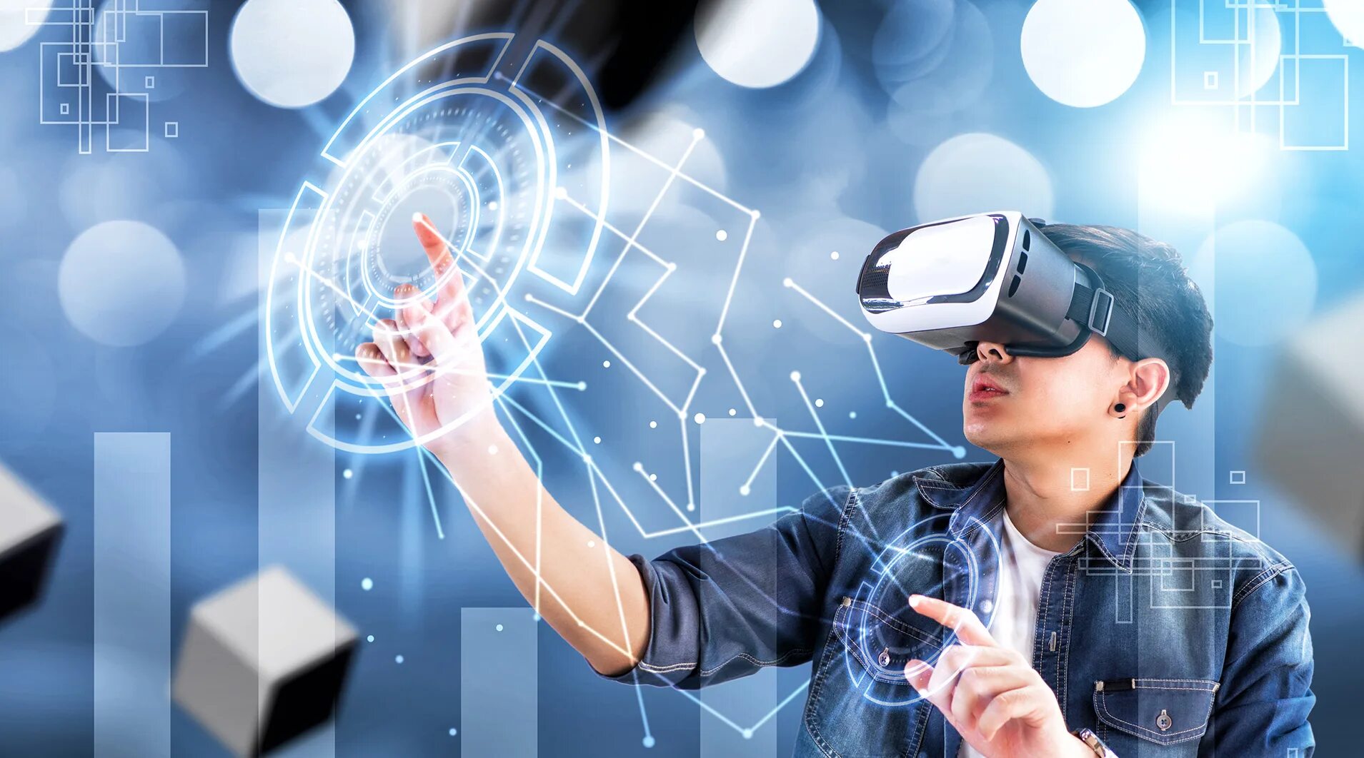 Виртуальная реальность (Virtual reality, VR). ИТ технологии. Виртуальный мир будущего. Виртуальная реальность дети.