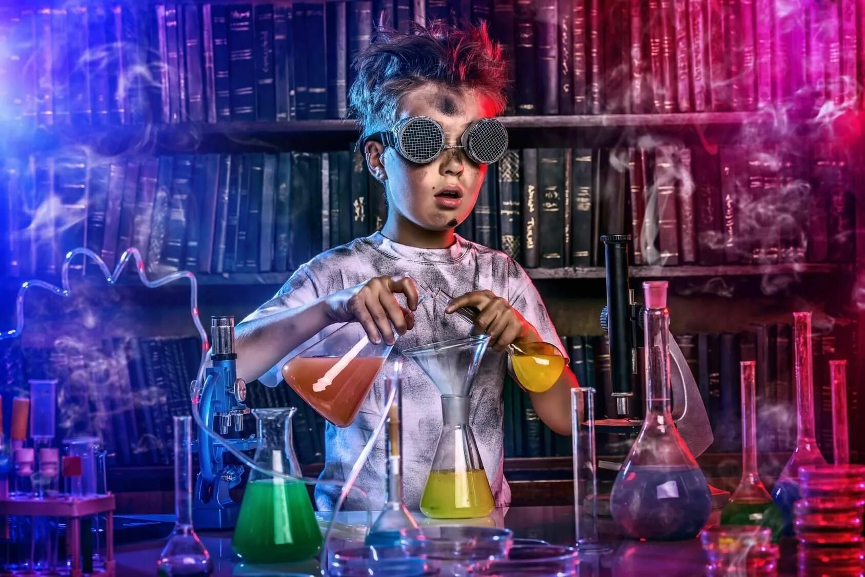 Гениальные эксперименты. Лаборатория безумного ученого. Научные опыты. Химическая лаборатория арт. Эксперименты для детей.