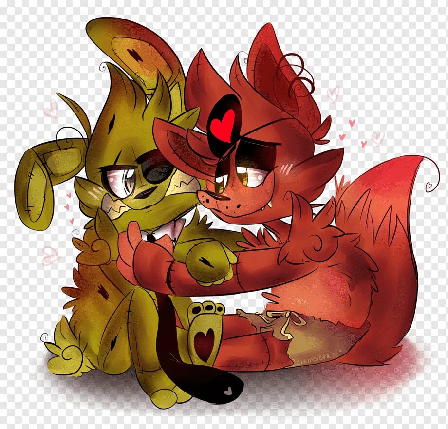 Фокси CARAMELCRAZE. CARAMELCRAZE Foxy and Springtrap. CARAMELCRAZE Foxy и СПРИНГТРАП. CARAMELCRAZE Springtrap и Фокси любовь. Фокси шипы