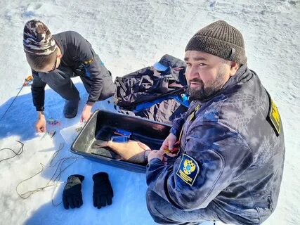 Толщина льда на водохранилище