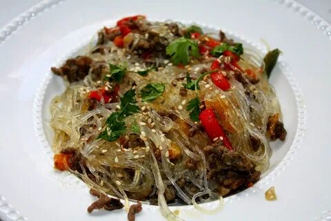 Фунчоза с мясом и овощами рецепт