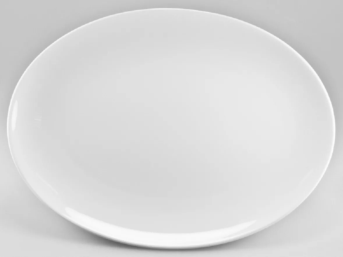 Белые блюда. Блюдо овальное 35 см (Nikko). Костяной фарфор Nikko. Белая тарелка. Тарелка большая плоская.