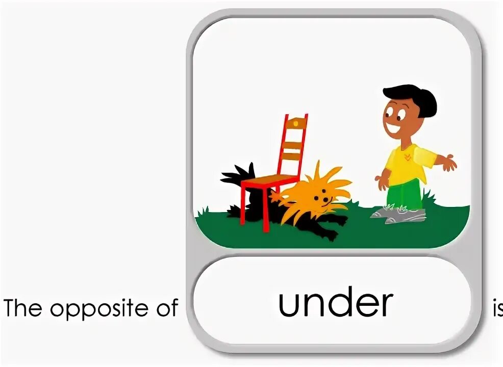 The opposite of less. Opposite under. opposites on. opposite of perezoso.