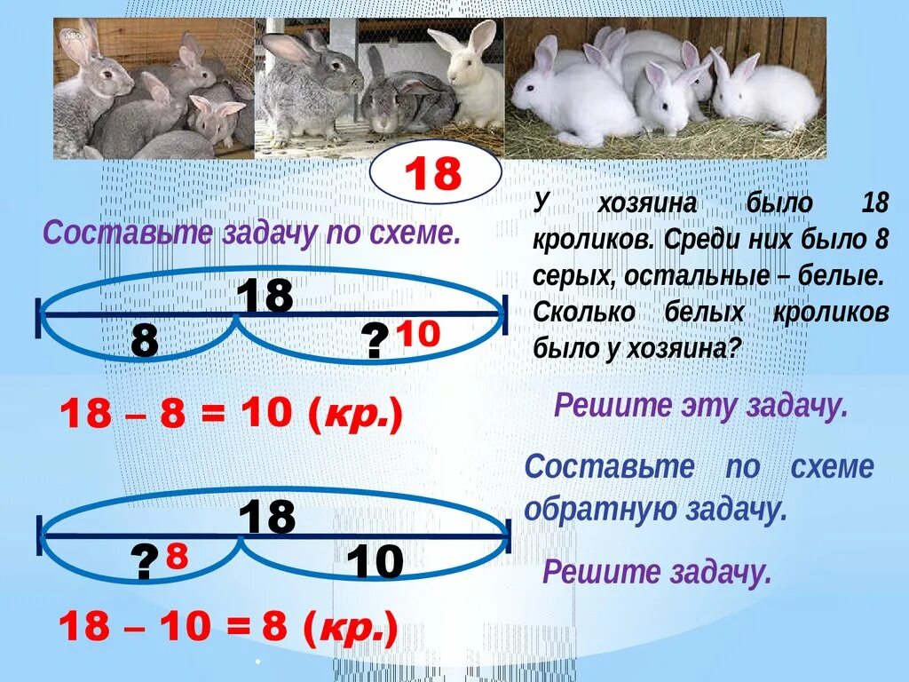 Составить задачу по схеме. Составление задач по схемам. Составляющие задачи. Сколько кроликов. Заяц сколько кг