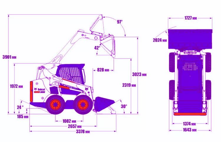 Bobcat s175 характеристики. Габариты погрузчика Бобкэт s530. Бобкэт s530 габариты. Бобкэт s175 габариты. Bobcat s530 габариты.