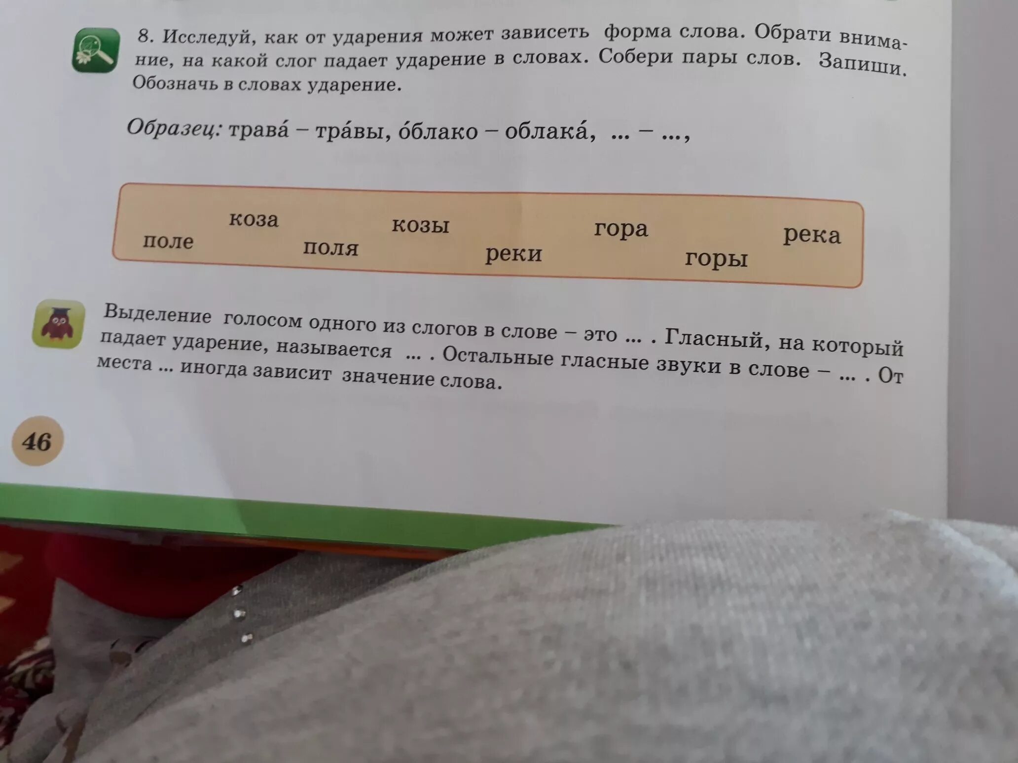 Собери пары слов. Ударение в слове коза. Слог слова forms. Запиши пары слов поставь ударения.