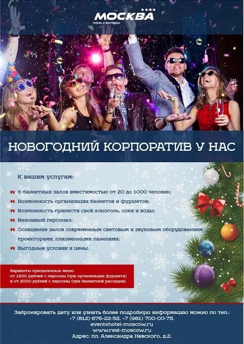 Провести новогоднюю программу