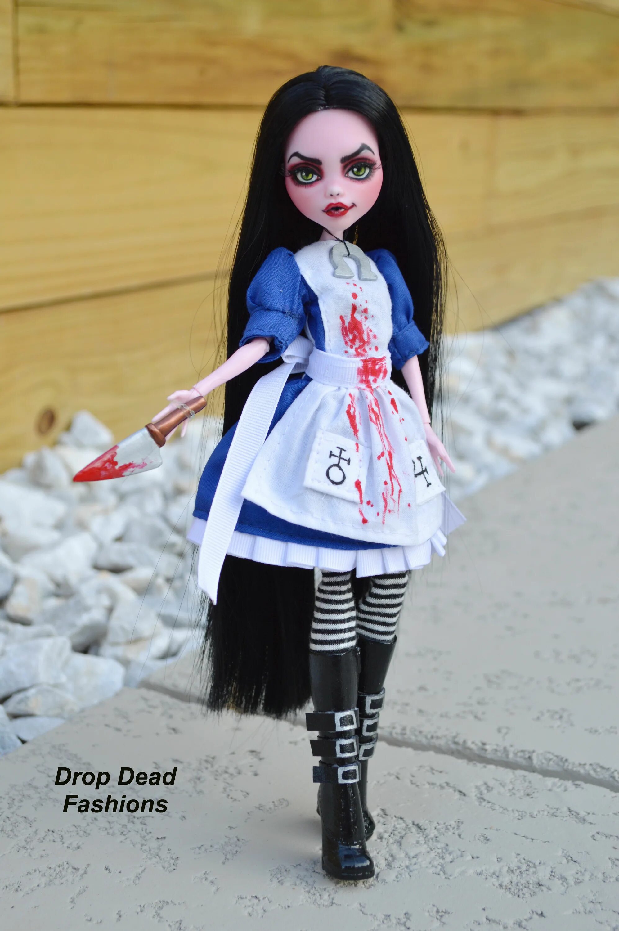 Монстер Хай ООАК Алиса. Monster High ООАК Alice Madness Returns. Алиса хай