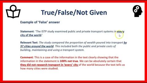 Reading true false not stated 7 класс