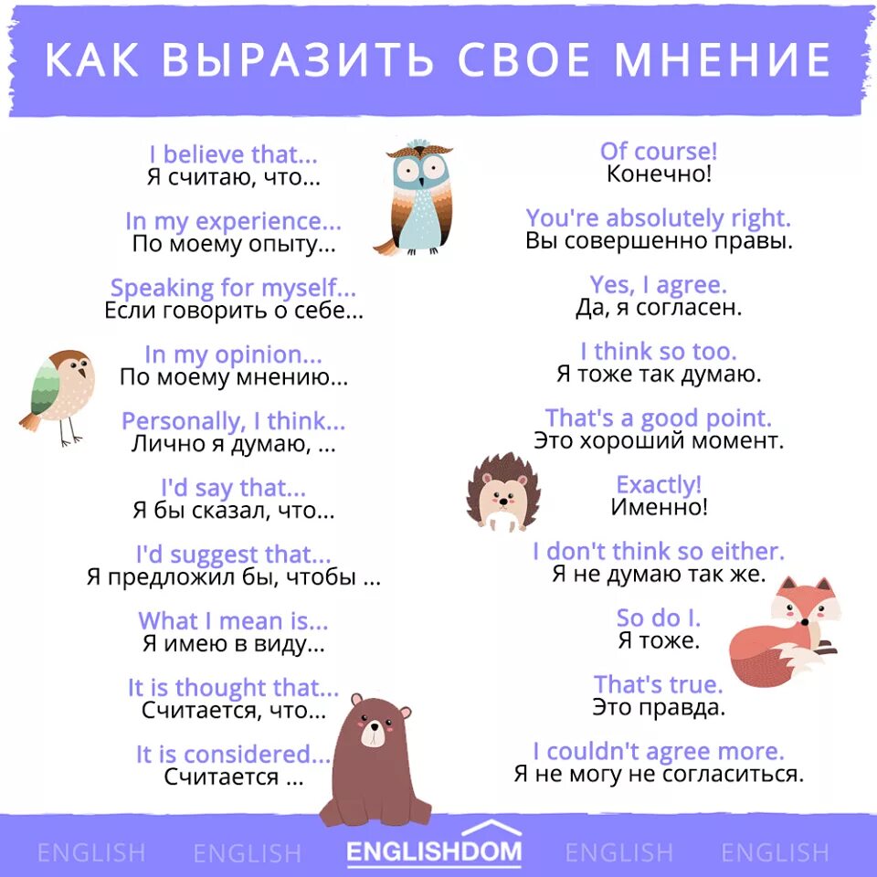 Мнение на английском