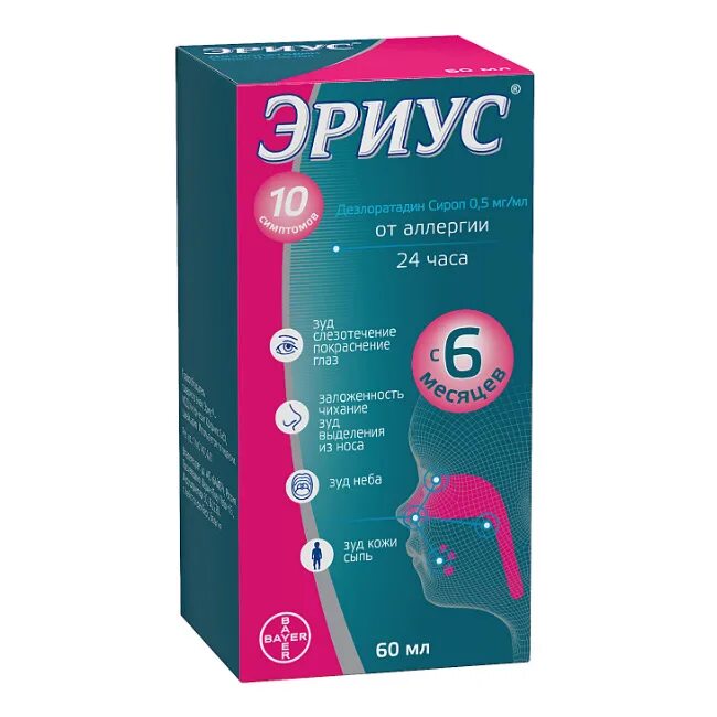 Эриус сироп 0. Эриус сироп фл 60мл. Эриус сироп 0,5мг/мл 60 мл 1. Эриус реклама. Эриус сироп 60мл.
