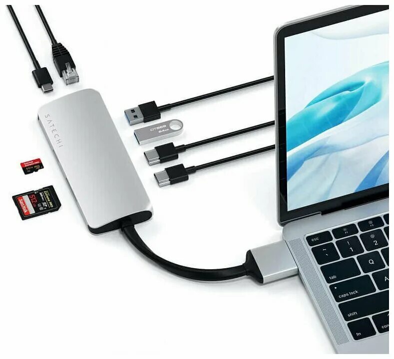 Satechi type c. Satechi USB-C Dual Multimedia Adapter. Адаптер Satechi Type c Dual Silver. USB хаб макбук Satechi. Satechi Type-c HDMI Adapter.