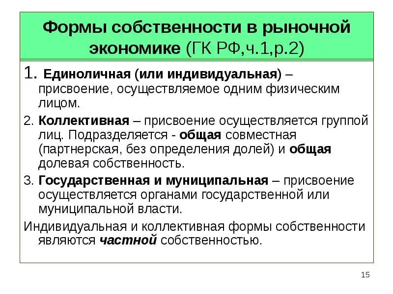 Формы собственности в рыночной экономике. Коллективная форма собственности. Частная форма собственности объекты. Преобладание частной формы собственности. Преобладающая форма собственности в экономике