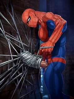 spider-man, spider-man (series), bodysuit, erection, male, male only, mas.....