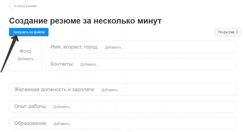 Хх ру подать объявление. Резюме HH. HEADHUNTER создать резюме. Как создать резюме на HH. Загрузить резюме на HH из файла.