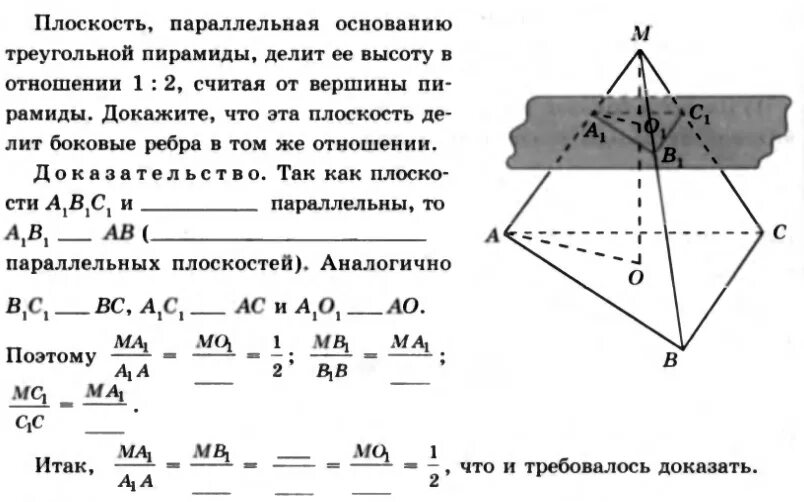 Плоскость параллельная основанию. Плоскость параллельная плоскости основания. Сечение параллельное основанию пирамиды. Треугольная пирамида и ее сечение плоскостью параллельной основанию.