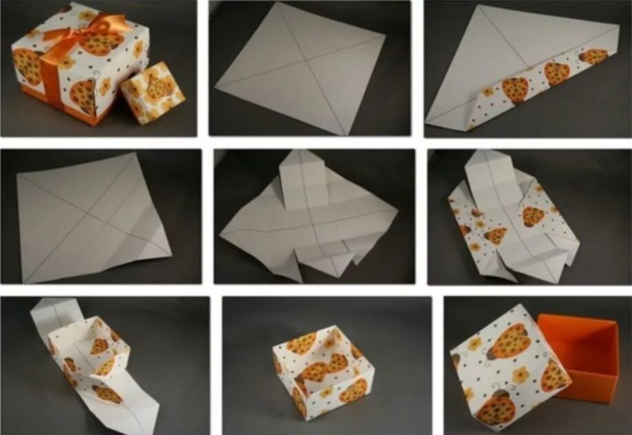 быстрая коробка без клея. быстрые коробочки. красивые коробки. подарочная коробочка своими руками. подарочная коробка "сюрприз".