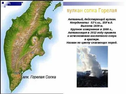 Самый высокий активный вулкан на территории камчатского