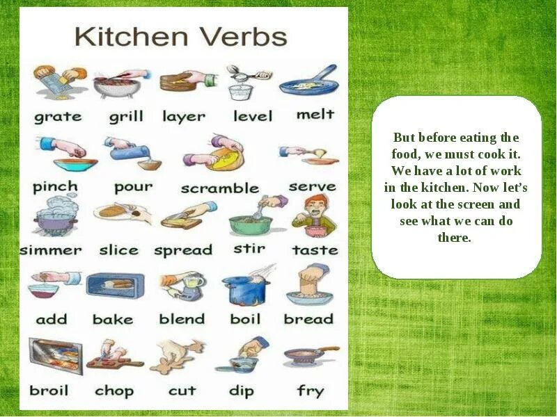 Глаголы готовки на английском языке с переводом. Cooking verbs презентация. Презентация на английском Cooking. Кулинария на английском языке. Cook текст