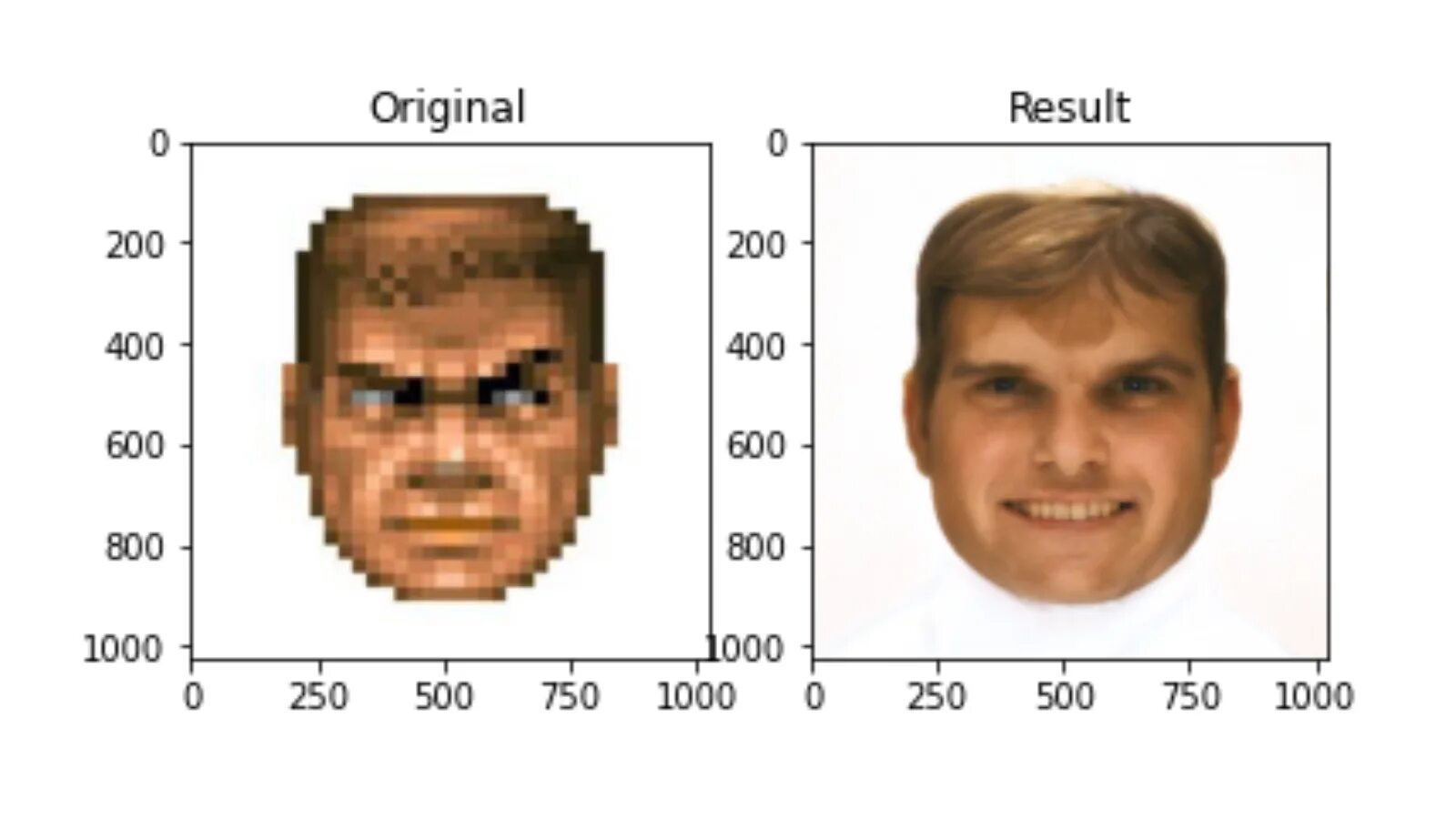 210 в пикселях. Страшное лицо в пикселях. Doomguy лицо нейросеть. Превратить лицо в пиксели. Лицо в маленьких пикселях.