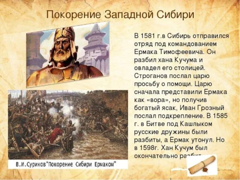 Сообщение на тему поход ермака