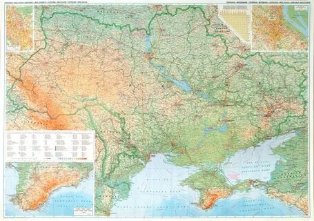Физическая карта украины