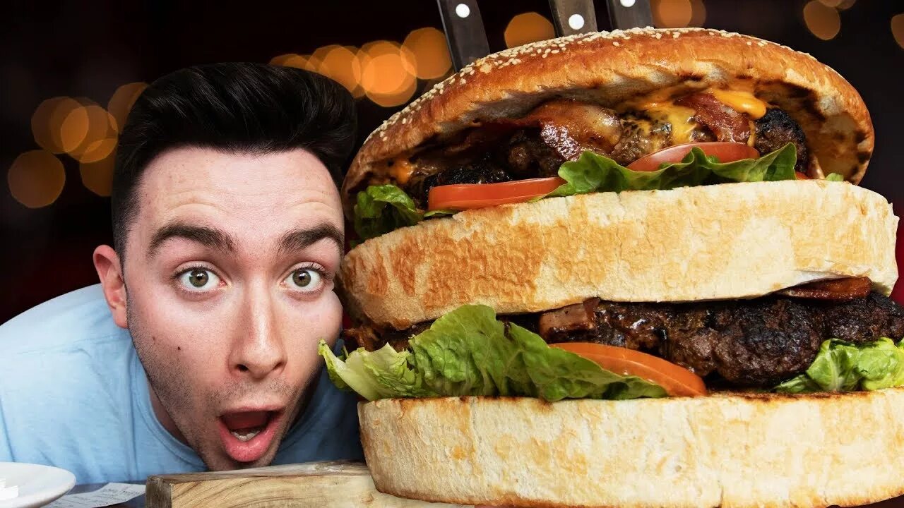 Robin i often have a big hamburger