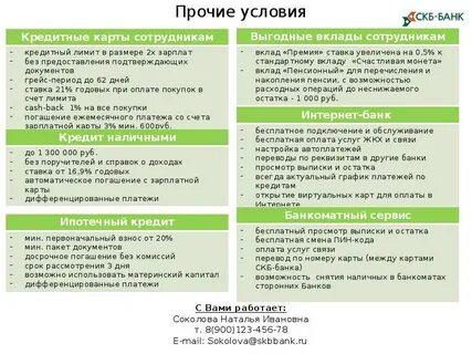 Скб банк вклады