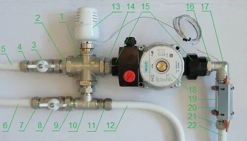 трёхходовой кран узел пдмеса. смесительный узел sm15231. термоклапан для коллектора отопления. смесительный узел с двухходовым клапаном. установка термоголовки на теплый пол.