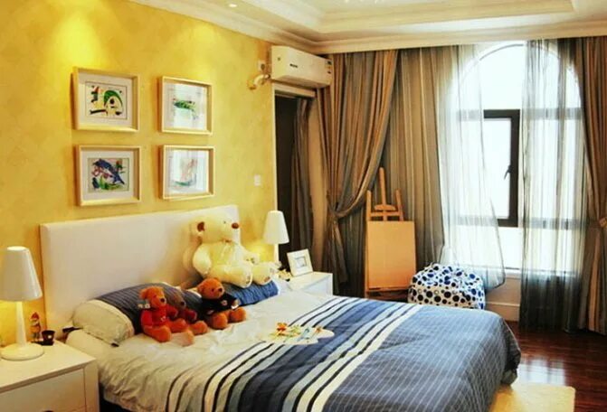 Солнечное настроение: как использовать желтый цвет в интерьере Yellow bedroom de