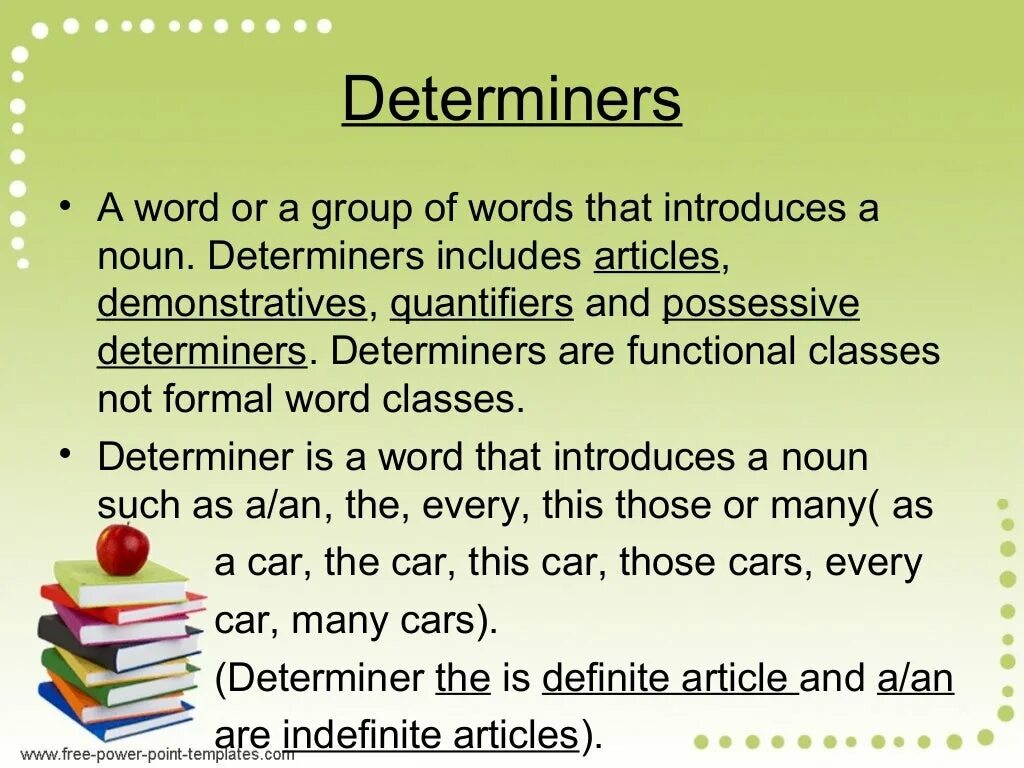 Determiners. Determiners and quantifiers. Determiners в английском языке. Determiners and predeterminers. Teaching articles