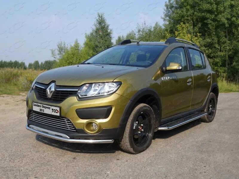 Двери сандеро степвей купить. Пороги Sandero Stepway 2. Пороги Renault Sandero Stepway. Бампер Рено Сандеро степвей 2017. Рено Сандеро степвей в обвесе.