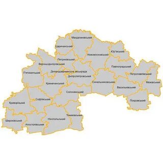 Днепропетровская область на карте
