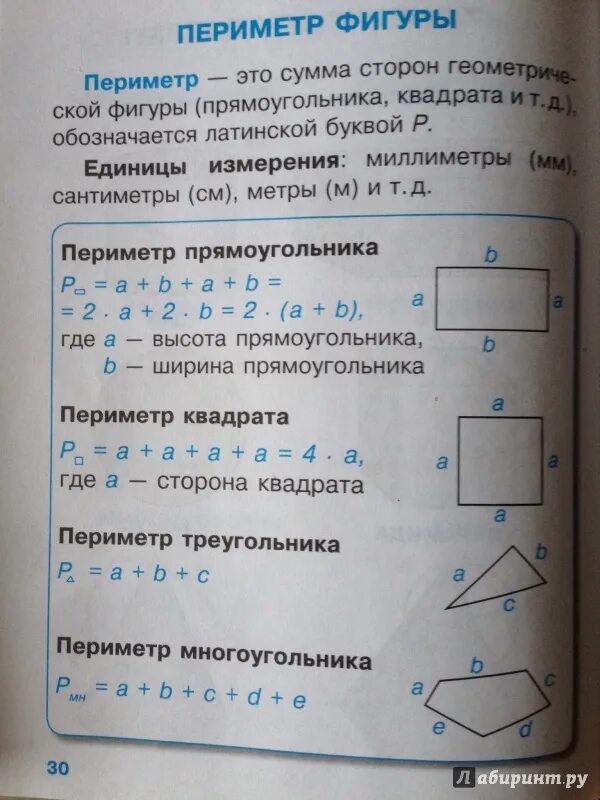 Периметр правило 3