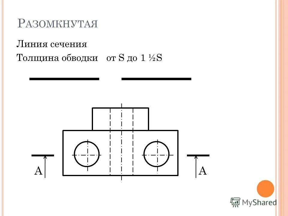 какой линией обводят вынесенное сечение. линии контура наложенного сечения. контур наложенного сечения на чертеже изображают. линии контура наложенного сечения. вынесенные и наложенные сечения.