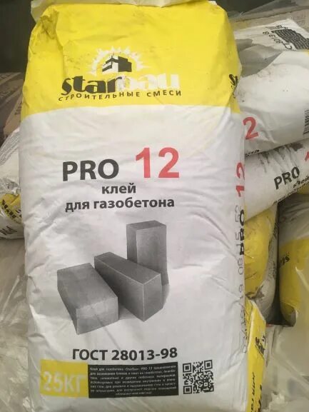 Купить клей симферополь. Клей для газобетона Pro 12 25 кг. STARBAU клей для газобетона Pro 12 (25 кг). Высокотемпературный клей для газобетона. Клей для газобетона Marcon.