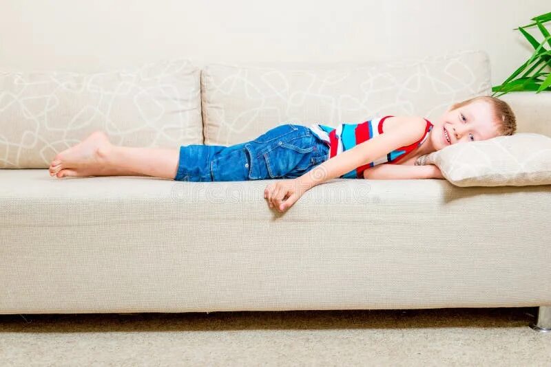Lying on the couch