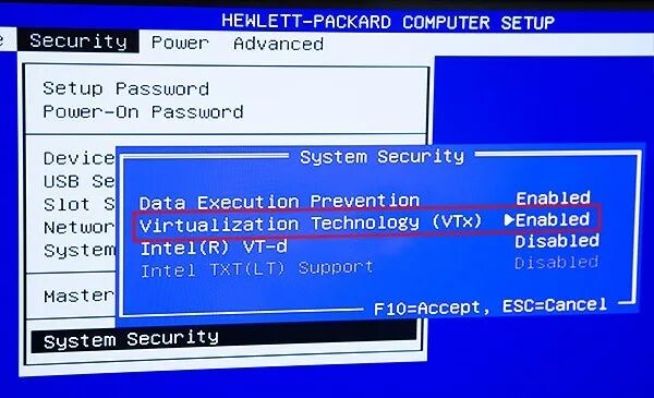Enable virtualization