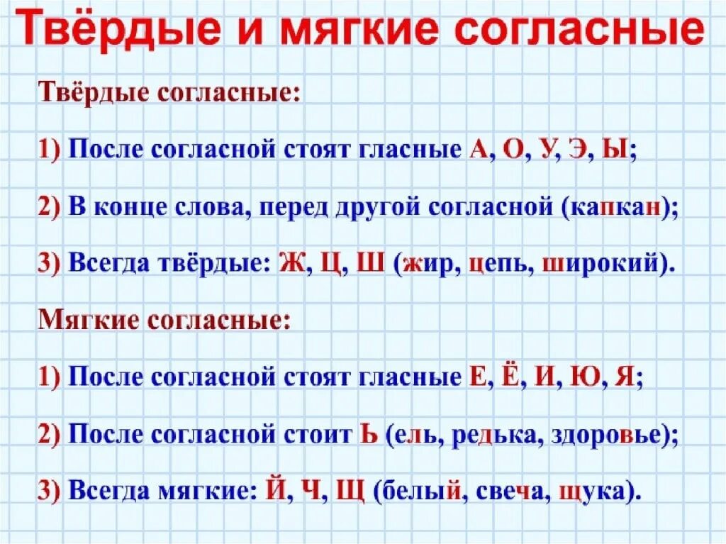 Мягкие слова примеры 1 класс