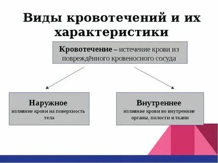 Виды кровотечения тест