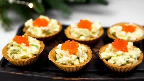 Закуска тарталетки с творожным сыром