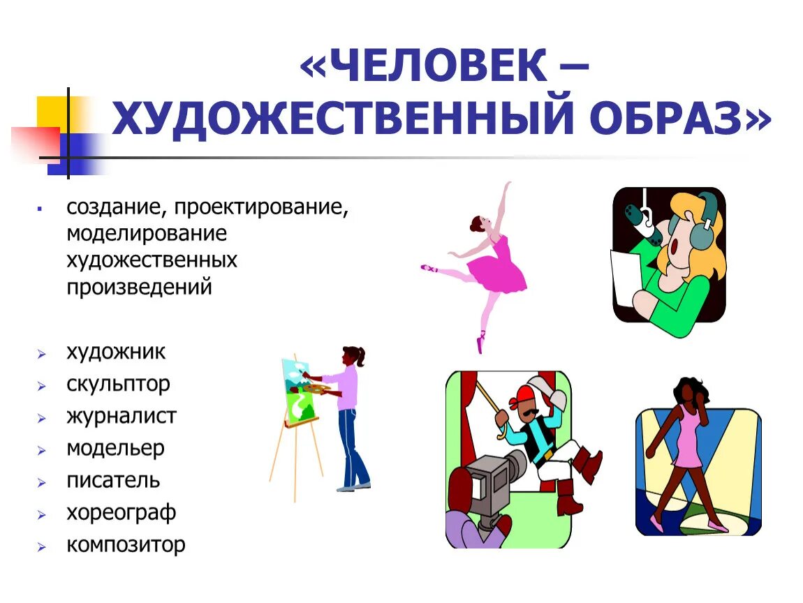 Какие профессии относятся к творческому труду. Человек художественный образ. Человек художественный образ профессии. Человек-зхубожественый об. Человек худ образ профессии.