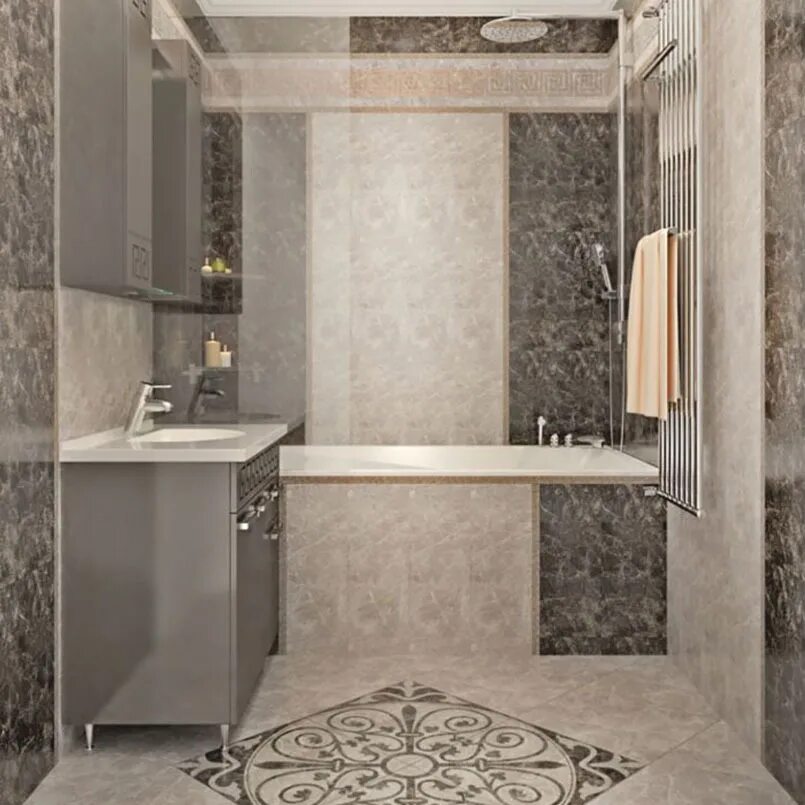 Керамическая плитка Керамин Канон CDB00025079 90x30см 1.35 м² цвет разноцветный 