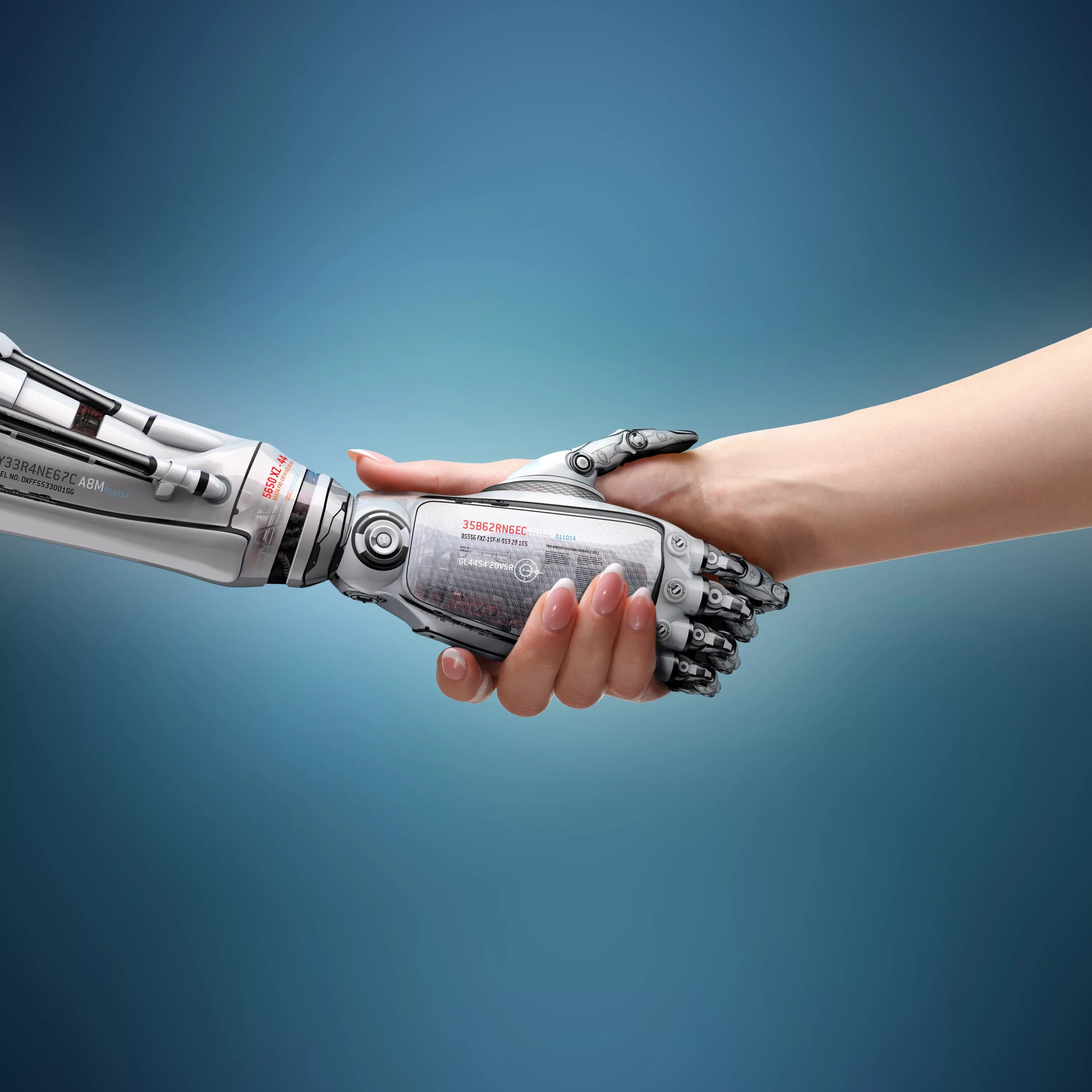 Технологии будущего. Рука робота и человека. Современные технологии. Робот человек.